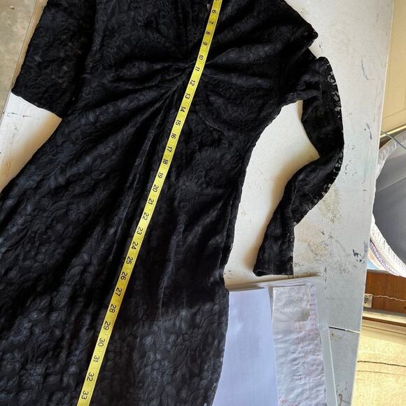 Black lace dress, armpit to armpit is 16”,  XS women's stretchy - Picture 11 of 11